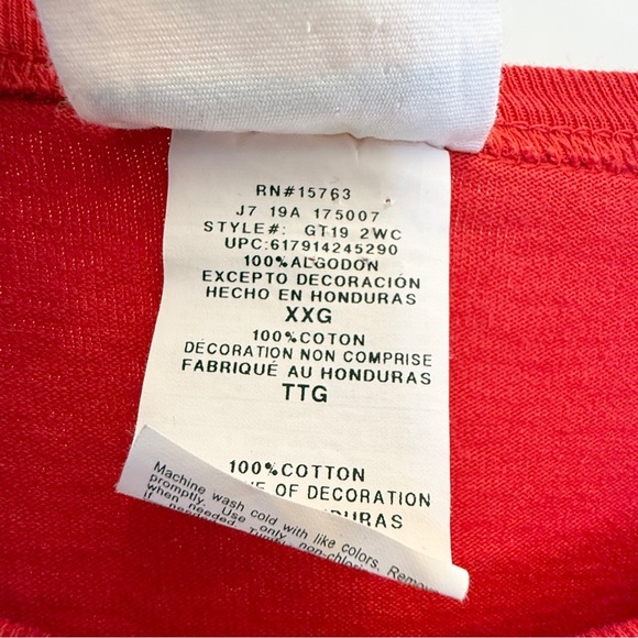 Champion Men's 2XL Vintage Red T-Shirt Embroidered Big Logo Graphic Print - Picture 6 of 10